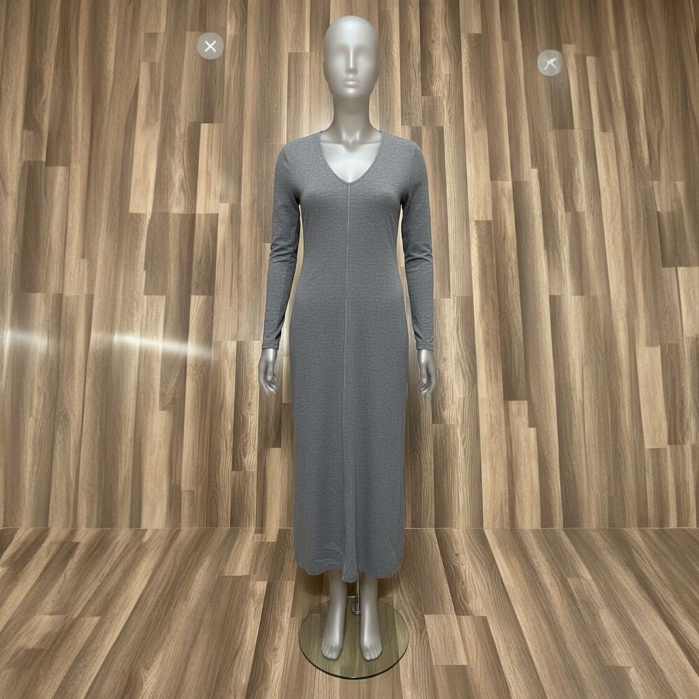 Antonella made in Italy grey Minimalist Cotton blend knit dress M EUC
